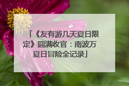 《友有游几天夏日限定》圆满收官：南波万夏日冒险全记录