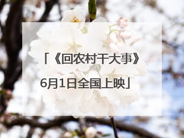 《回农村干大事》6月1日全国上映