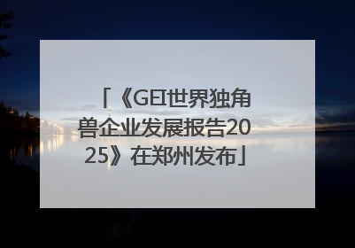 《GEI世界独角兽企业发展报告2025》在郑州发布