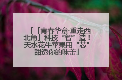 「青春华章·重走西北角」科技“智”造！天水花牛苹果用“芯”甜透你的味蕾