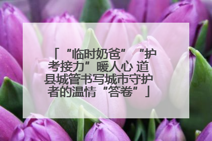 “临时奶爸”“护考接力”暖人心 道县城管书写城市守护者的温情“答卷”