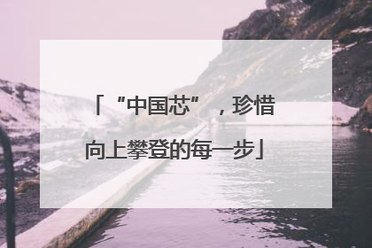 “中国芯”，珍惜向上攀登的每一步