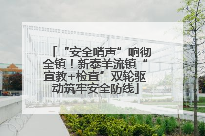 “安全哨声”响彻全镇！新泰羊流镇“宣教+检查”双轮驱动筑牢安全防线