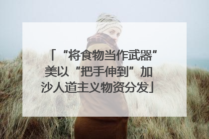 “将食物当作武器” 美以“把手伸到”加沙人道主义物资分发