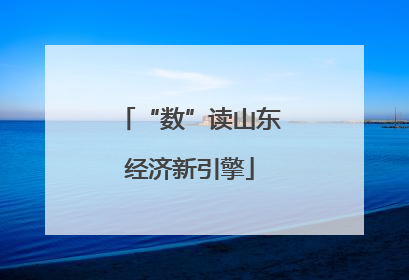“数”读山东经济新引擎