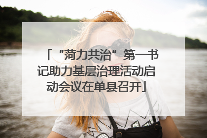 “菏力共治”第一书记助力基层治理活动启动会议在单县召开