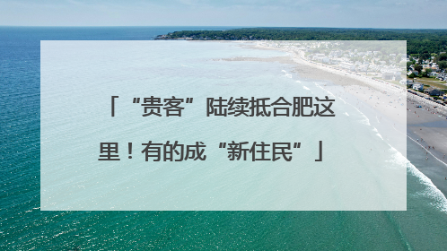 “贵客”陆续抵合肥这里！有的成“新住民”