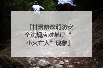 甘肃修改消防安全法规应对基层“小火亡人”现象