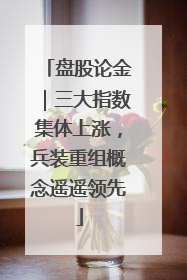盘股论金｜三大指数集体上涨，兵装重组概念遥遥领先