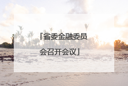 省委金融委员会召开会议