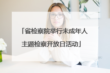 省检察院举行未成年人主题检察开放日活动