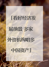 看好经济发展前景 多家外资机构唱多中国资产