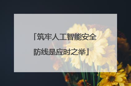 筑牢人工智能安全防线是应时之举