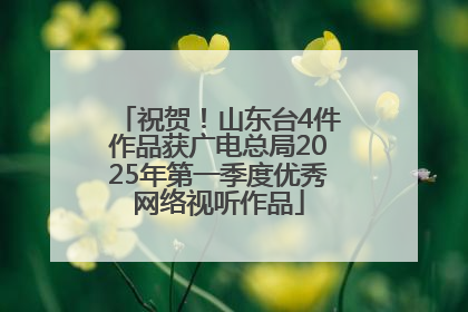 祝贺！山东台4件作品获广电总局2025年第一季度优秀网络视听作品