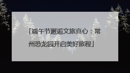 端午节邂逅文旅真心：常州恐龙园开启美好旅程