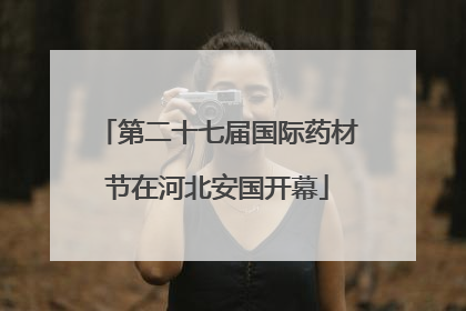 第二十七届国际药材节在河北安国开幕