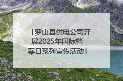 罗山县供电公司开展2025年国际档案日系列宣传活动