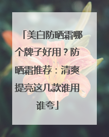 美白防晒霜哪个牌子好用？防晒霜推荐：清爽提亮这几款谁用谁夸