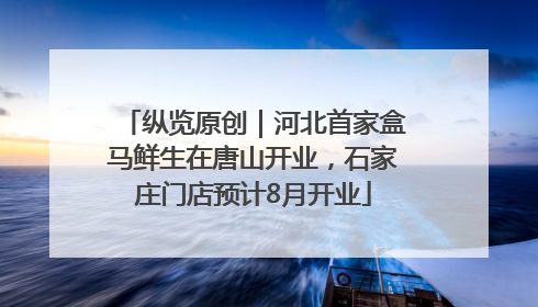 纵览原创｜河北首家盒马鲜生在唐山开业，石家庄门店预计8月开业