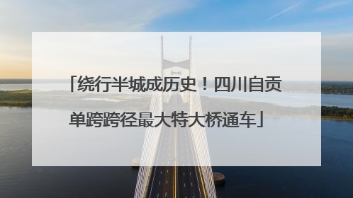 绕行半城成历史！四川自贡单跨跨径最大特大桥通车