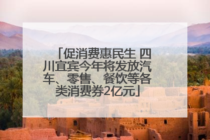 促消费惠民生 四川宜宾今年将发放汽车、零售、餐饮等各类消费券2亿元