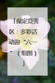 保定竞秀区：多彩活动迎“六一”（组图）