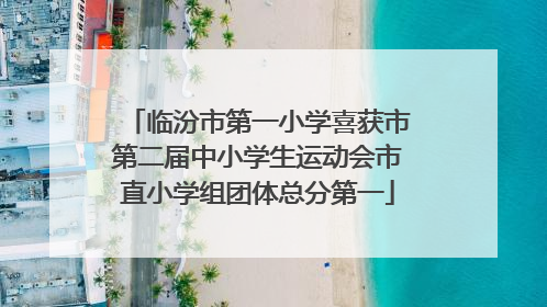 临汾市第一小学喜获市第二届中小学生运动会市直小学组团体总分第一