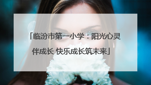 临汾市第一小学：阳光心灵伴成长 快乐成长筑未来
