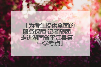为考生提供全面的服务保障 记者随团走进湖南省平江县第一中学考点