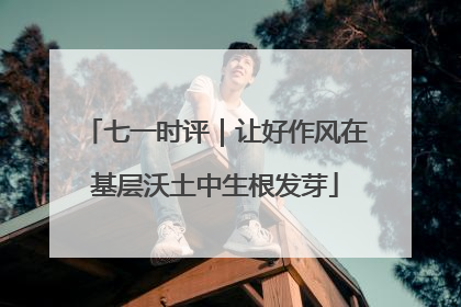 七一时评｜让好作风在基层沃土中生根发芽