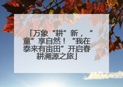 万象“耕”新，“童”享自然！“我在泰来有亩田”开启春耕溯源之旅