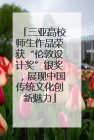 三亚高校师生作品荣获“伦敦设计奖”银奖，展现中国传统文化创新魅力