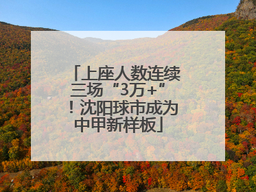 上座人数连续三场“3万+”！沈阳球市成为中甲新样板