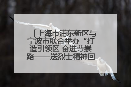 上海市浦东新区与宁波市联合举办“打造引领区 奋进尊崇路——送烈士精神回家乡”主题活动