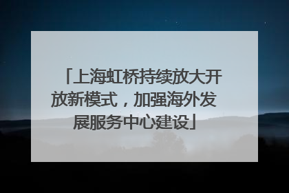 上海虹桥持续放大开放新模式，加强海外发展服务中心建设