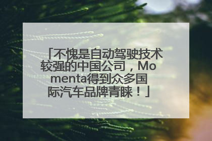 不愧是自动驾驶技术较强的中国公司，Momenta得到众多国际汽车品牌青睐！