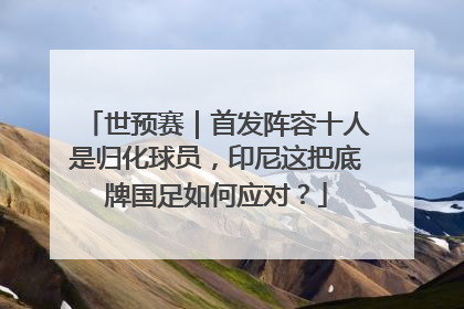 世预赛｜首发阵容十人是归化球员，印尼这把底牌国足如何应对？