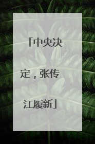 中央决定，张传江履新