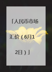 人民币市场汇价（6月12日）