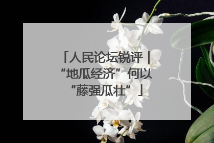 人民论坛锐评｜“地瓜经济”何以“藤强瓜壮”