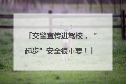 交警宣传进驾校，“起步”安全很重要！