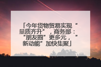 今年货物贸易实现“量质齐升”，商务部：“朋友圈”更多元，“新动能”加快集聚