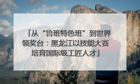 从“鲁班特色班”到世界领奖台：黑龙江以技能大赛培育国际级工匠人才