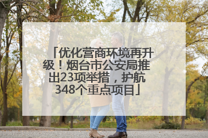 优化营商环境再升级！烟台市公安局推出23项举措，护航348个重点项目