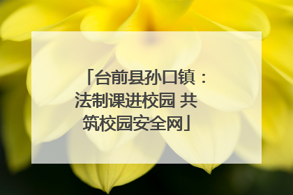 台前县孙口镇：法制课进校园 共筑校园安全网