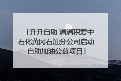 升升自助 涓涓积爱中石化黄冈石油分公司启动自助加油公益项目