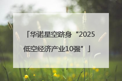华诺星空跻身“2025低空经济产业10强”