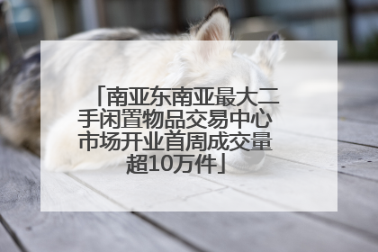 南亚东南亚最大二手闲置物品交易中心市场开业首周成交量超10万件