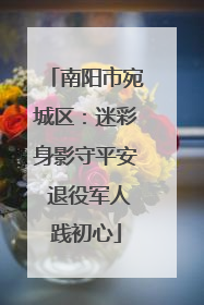 南阳市宛城区：迷彩身影守平安 退役军人践初心