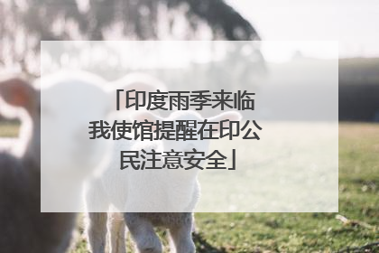 印度雨季来临 我使馆提醒在印公民注意安全